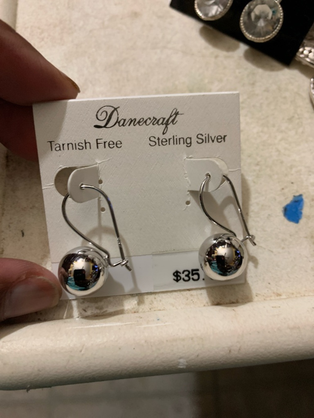 Danecraft Sterling Silver Polished Ball Drop Earrings